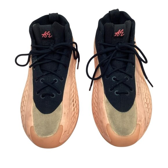 Adidas AE 1 Anthony Edwards Mens 7 Basketball Shoes Black & Orange Lace-Up High- - Picture 2 of 11